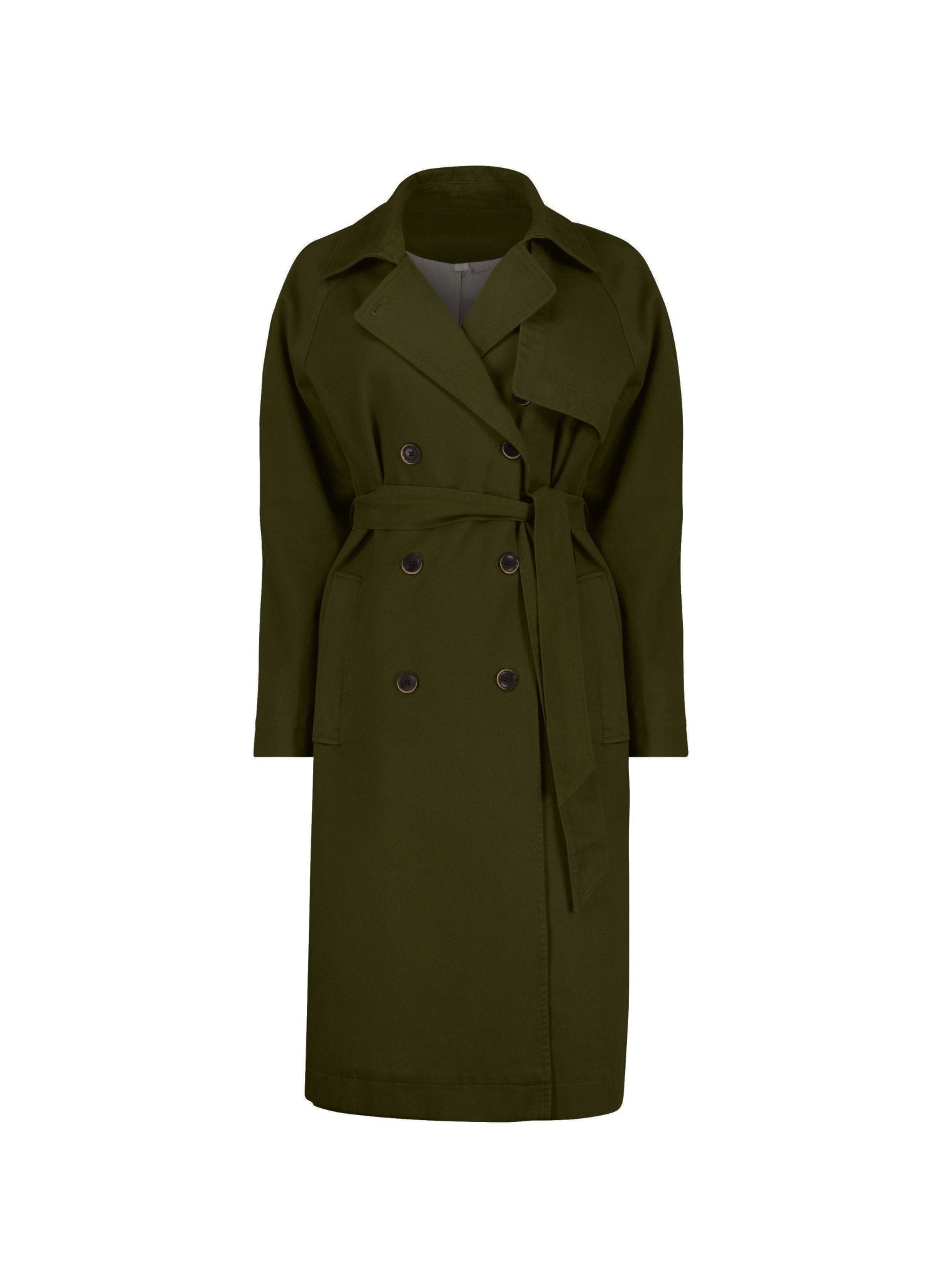 Marlee Organic Cotton Trench - Olive Baukjen