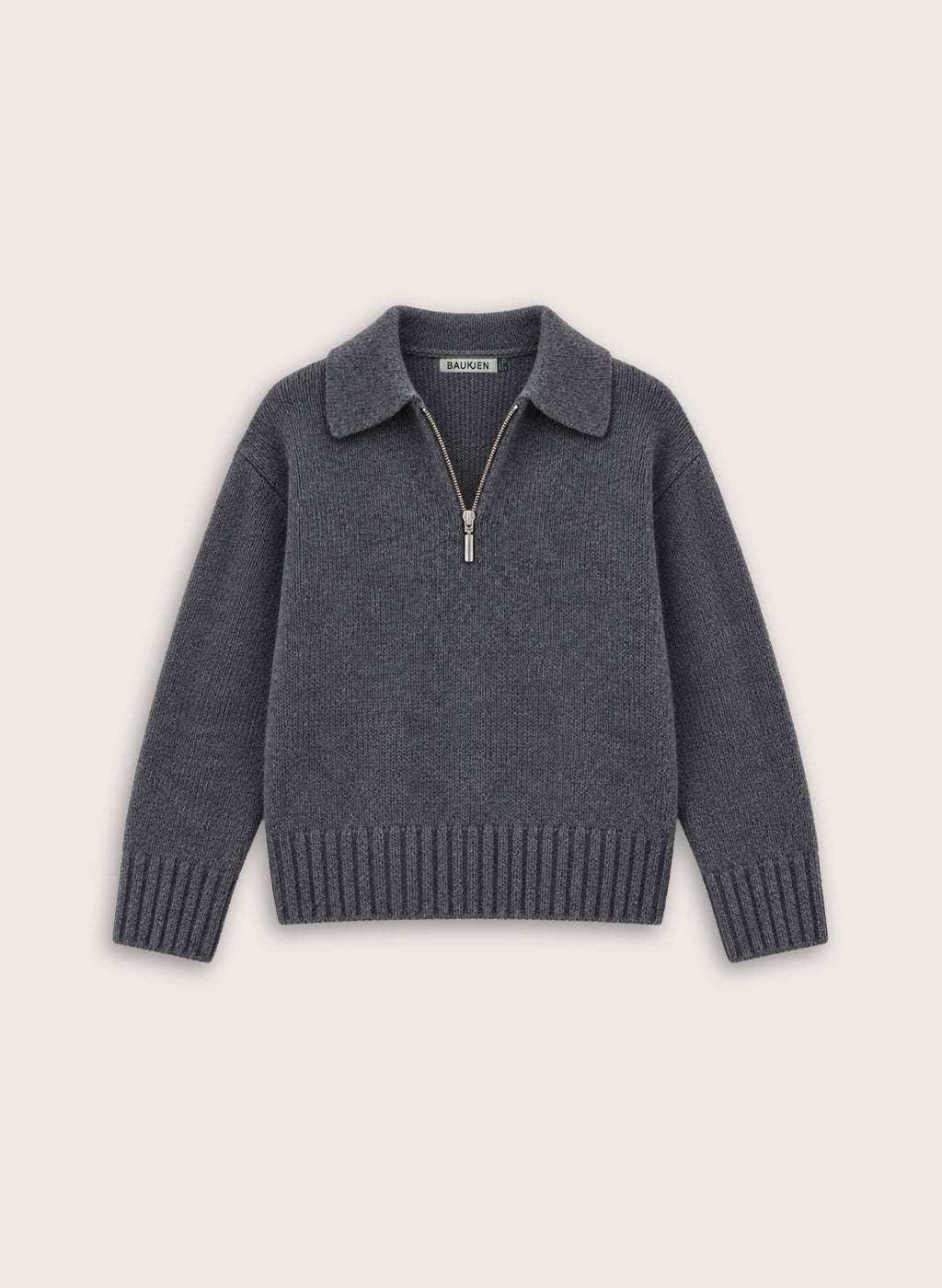 Marley Quarter Zip Jumper - Grey Marl Baukjen