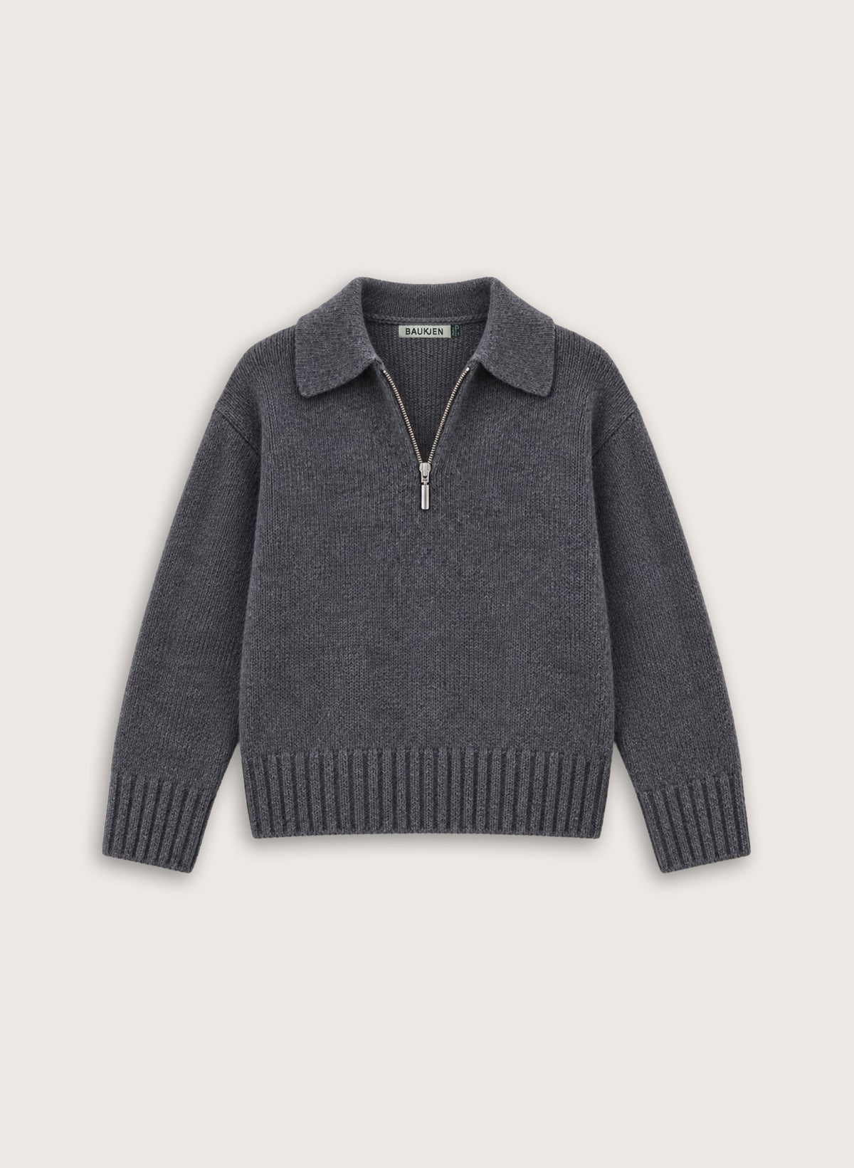 Marley Quarter Zip Jumper - Grey Marl Baukjen