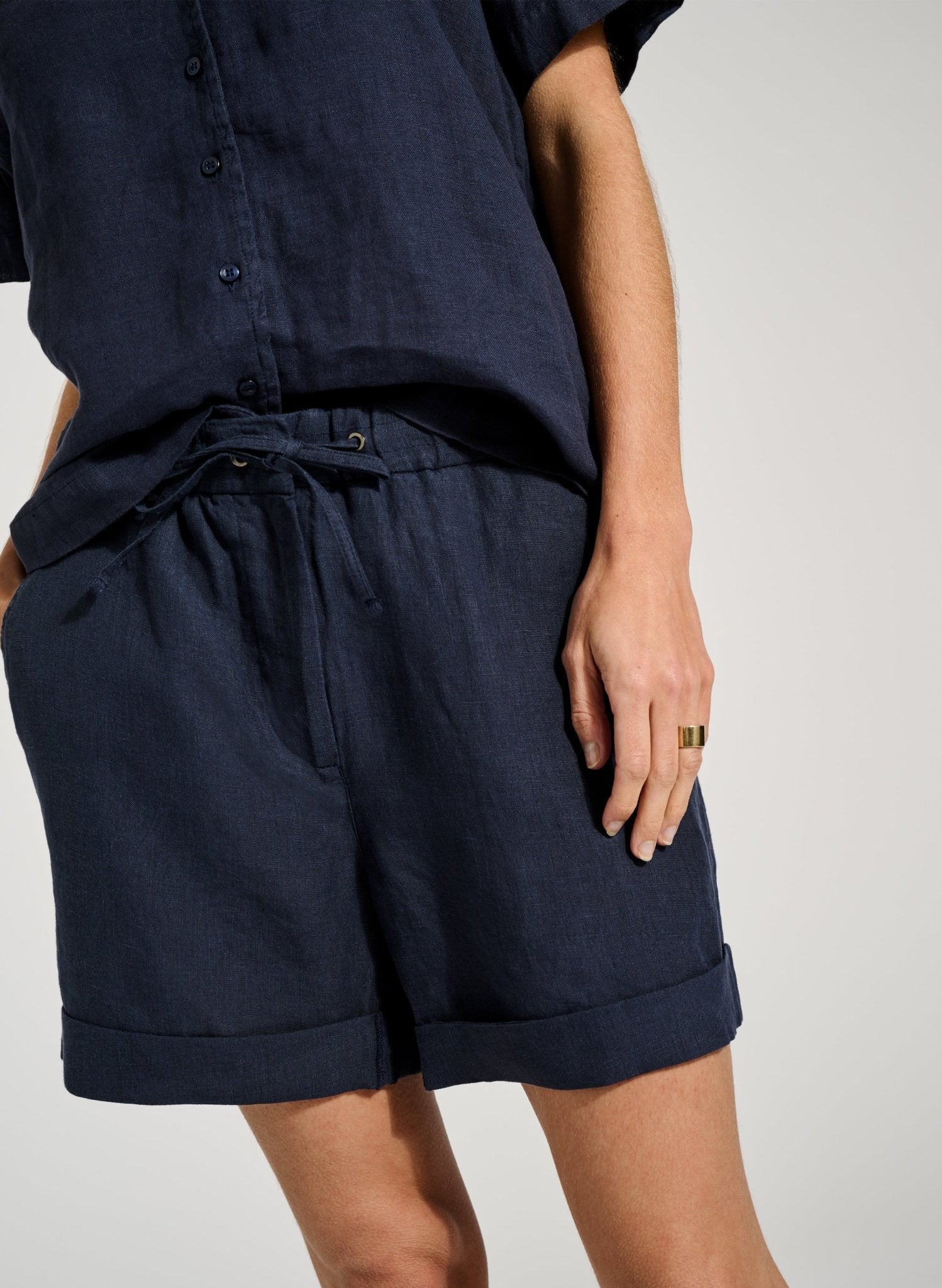 Marlowe Hemp Shorts - Indigo Baukjen