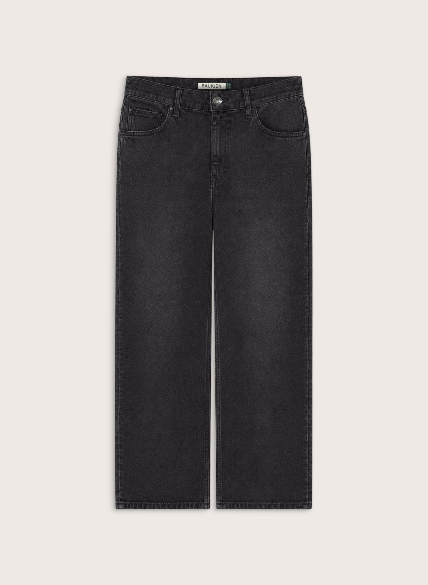 Marta Wide Leg High Waist Jeans - Washed Black Baukjen