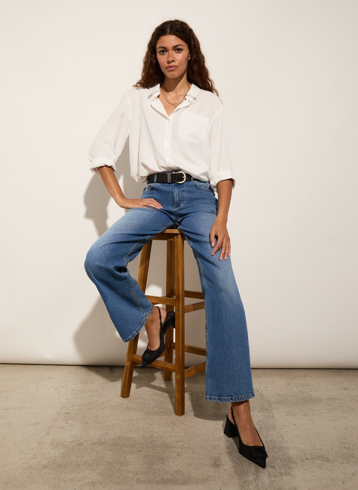 Martyna Relaxed Shirt - Pure White Baukjen