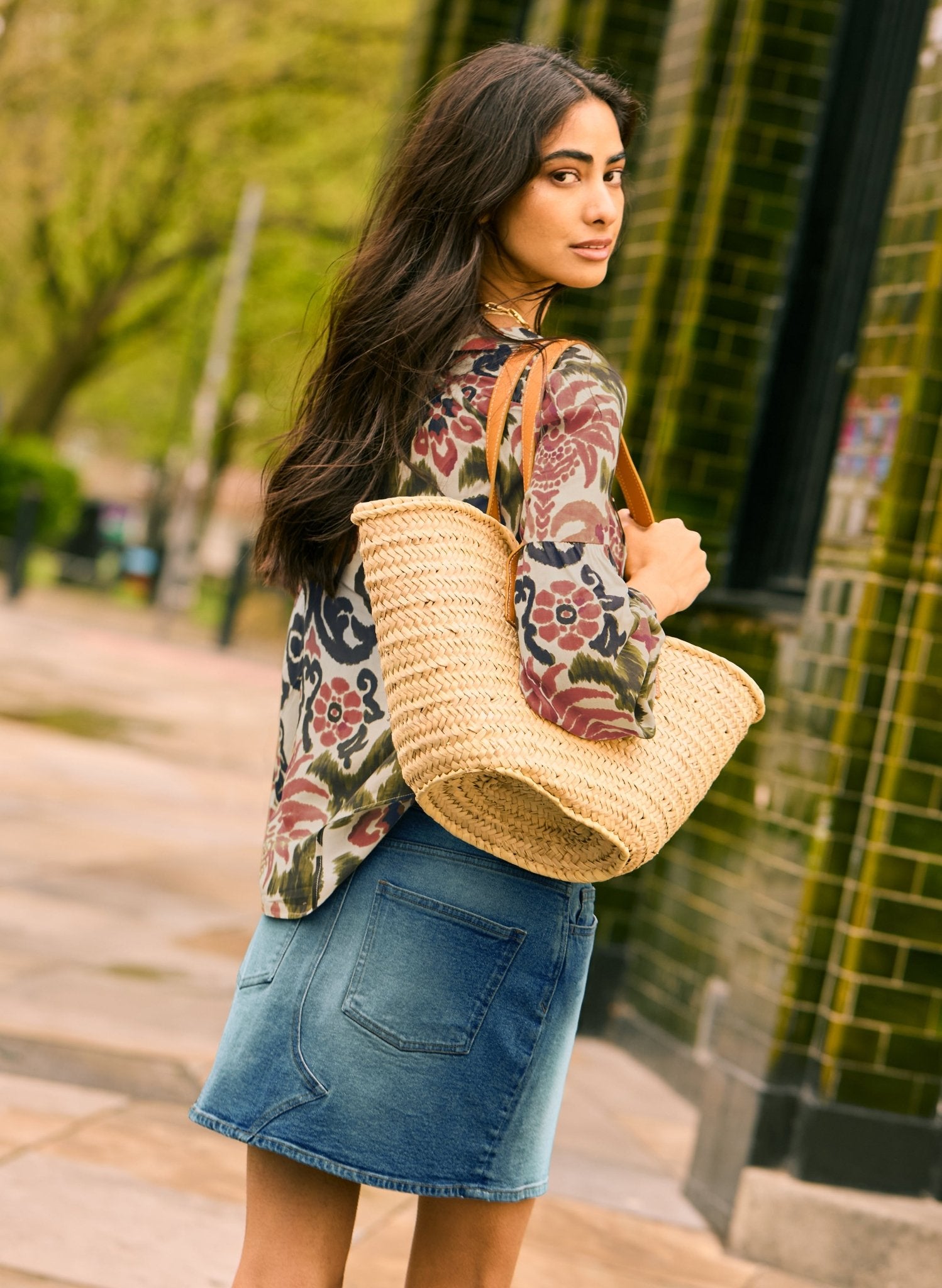 MaryJayne Blouse - Coral Palm Baukjen