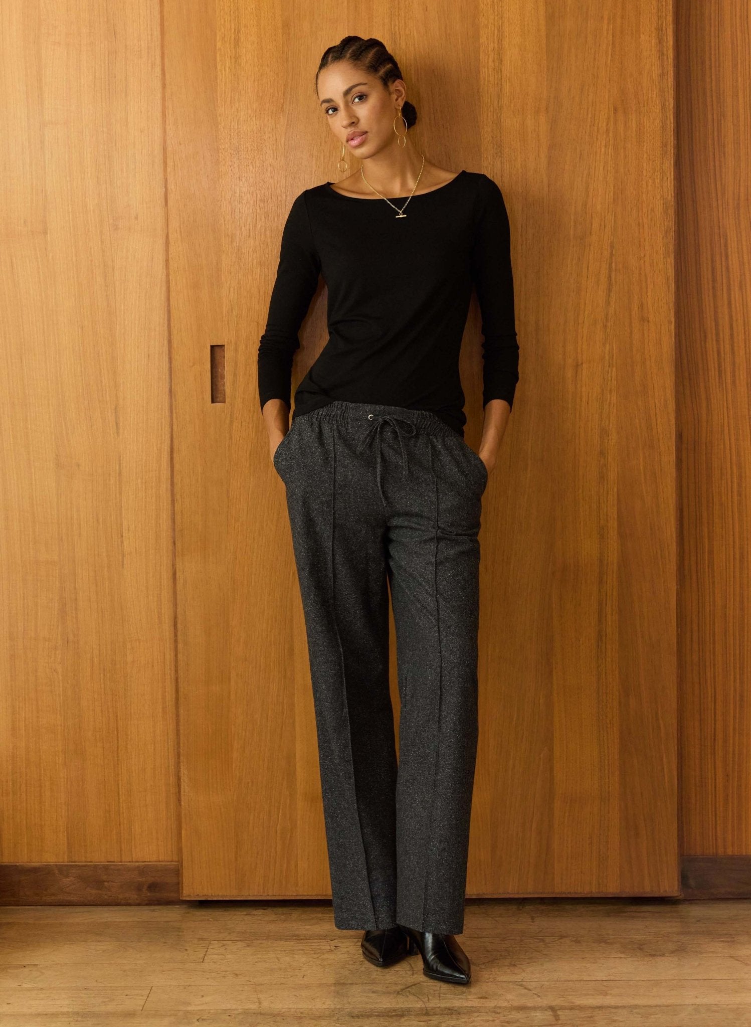 May Boatneck Top - Caviar Black Baukjen