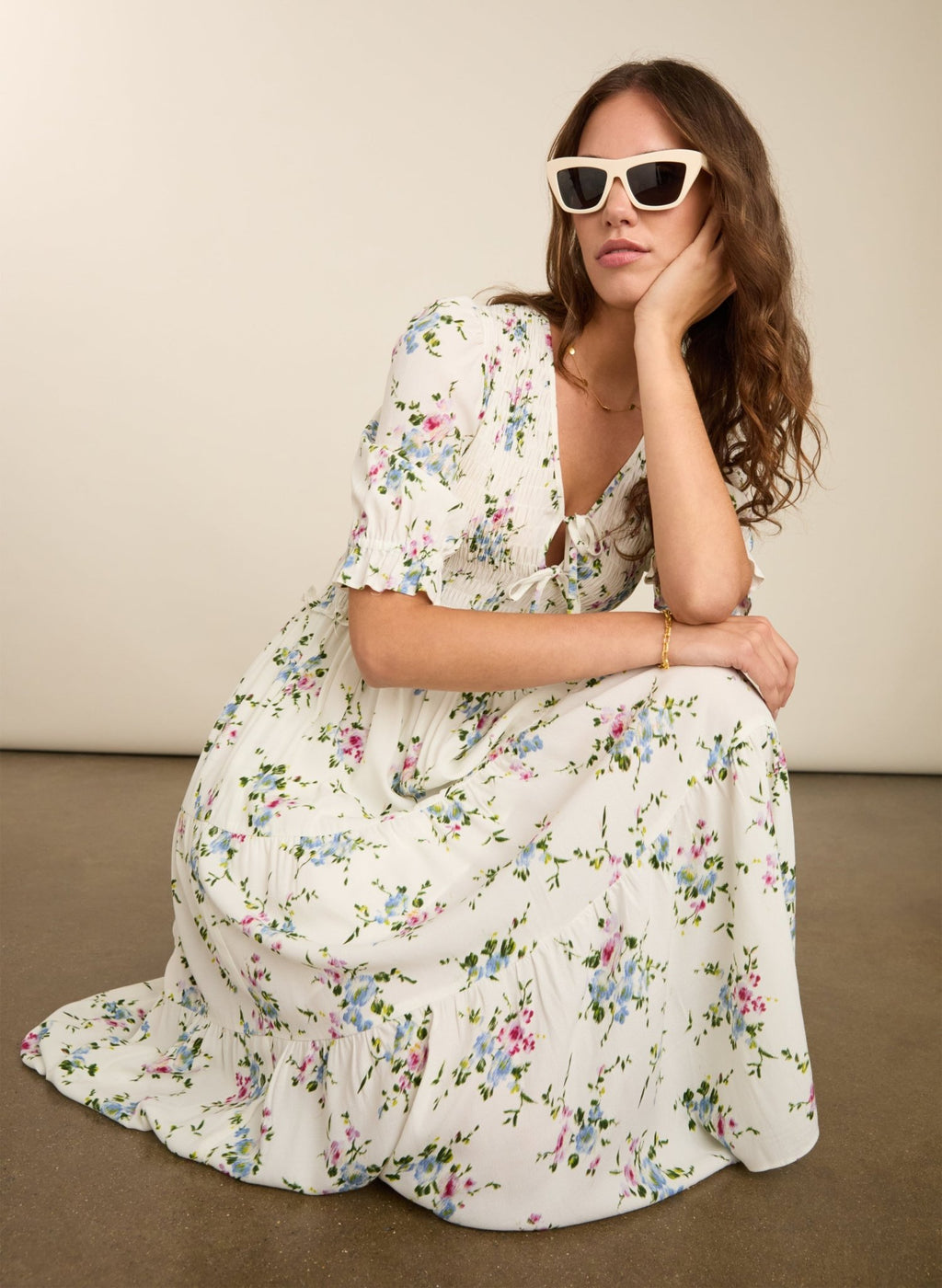 Melania Smock Midi Dress - UK 06 | EU 32