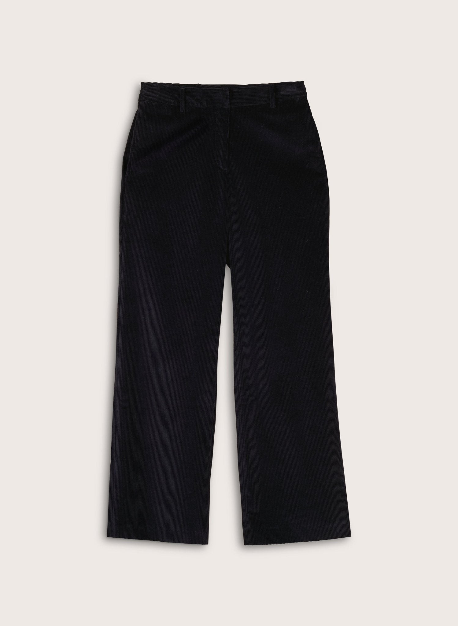 Melis Organic Cotton Corduroy Wide Leg Trousers - Classic Navy Baukjen