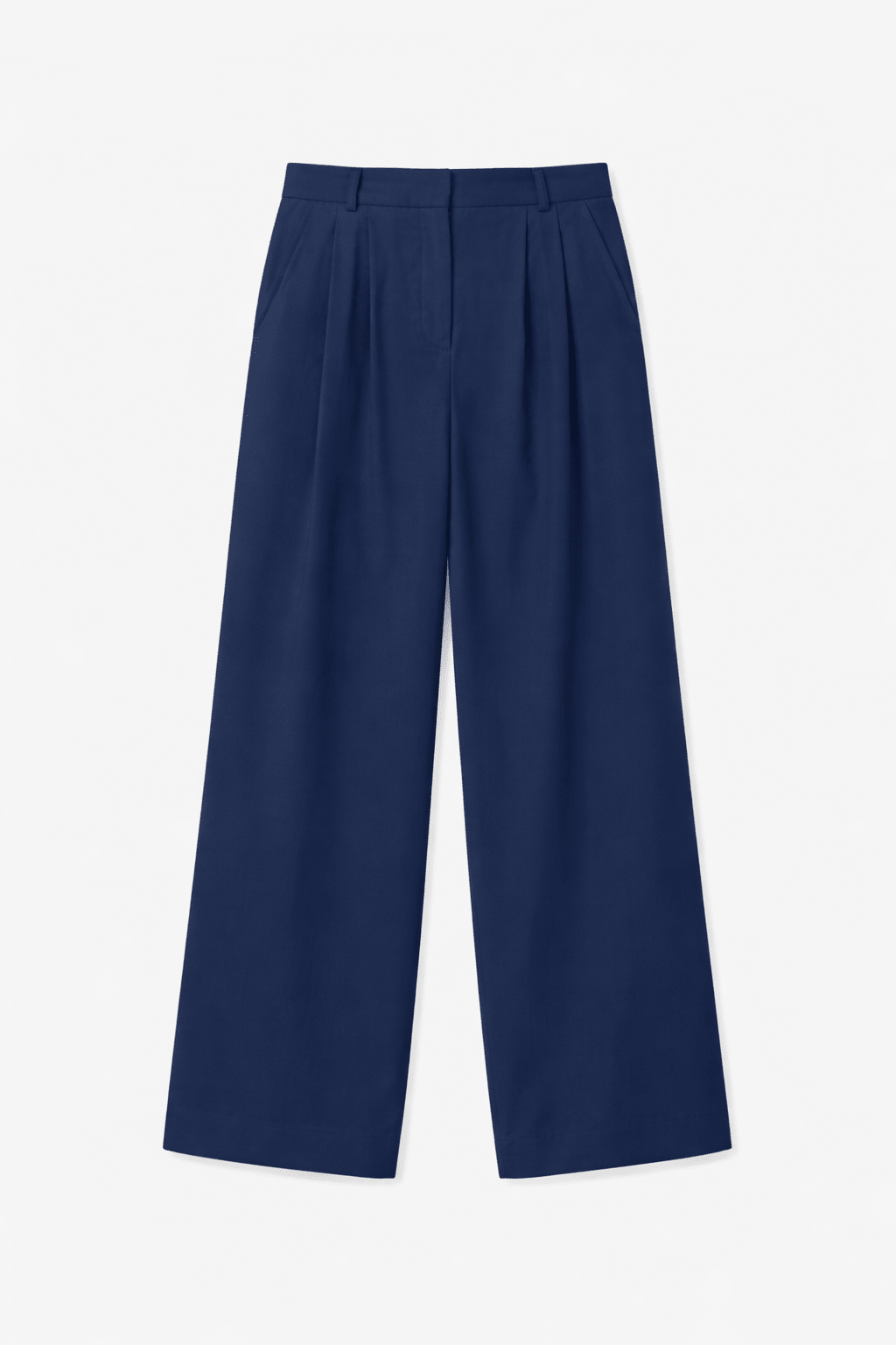 Mika Cool Wool Wide Leg Trousers - French Navy Baukjen