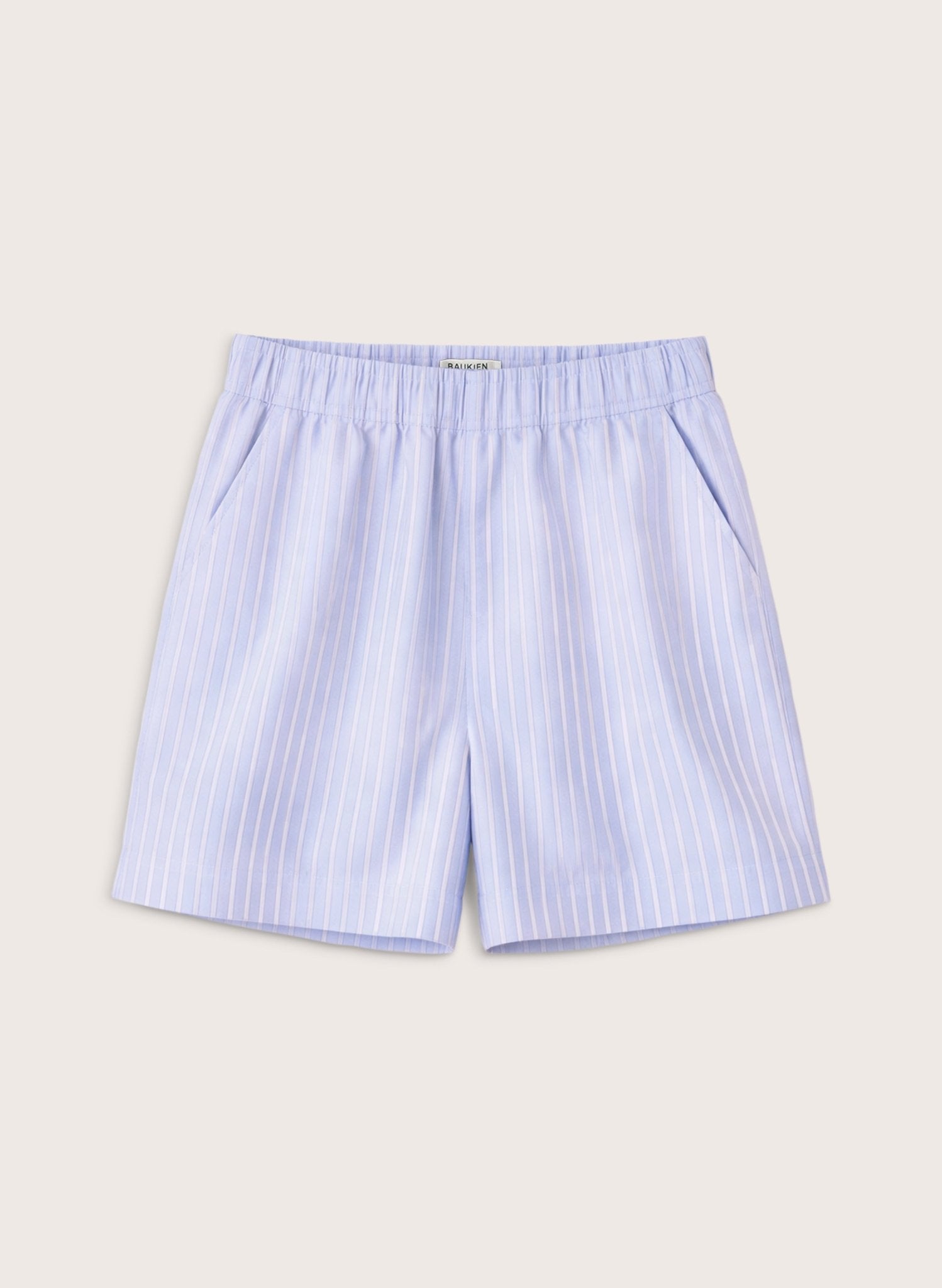 Minnie Organic Cotton Stripe Pyjama Shorts - Blue & White Stripe Baukjen