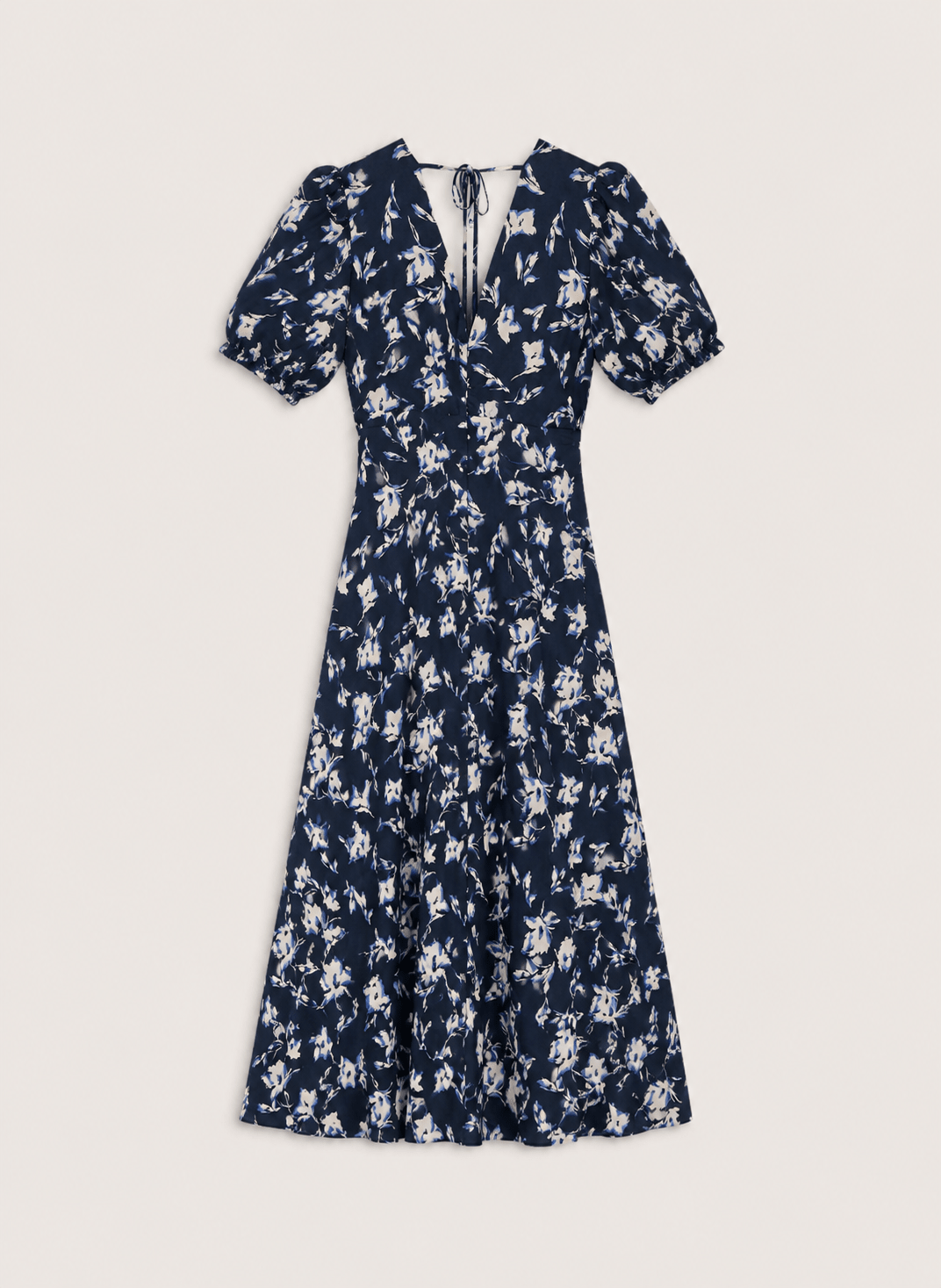 Myra A - line Dress - Navy Floral Baukjen