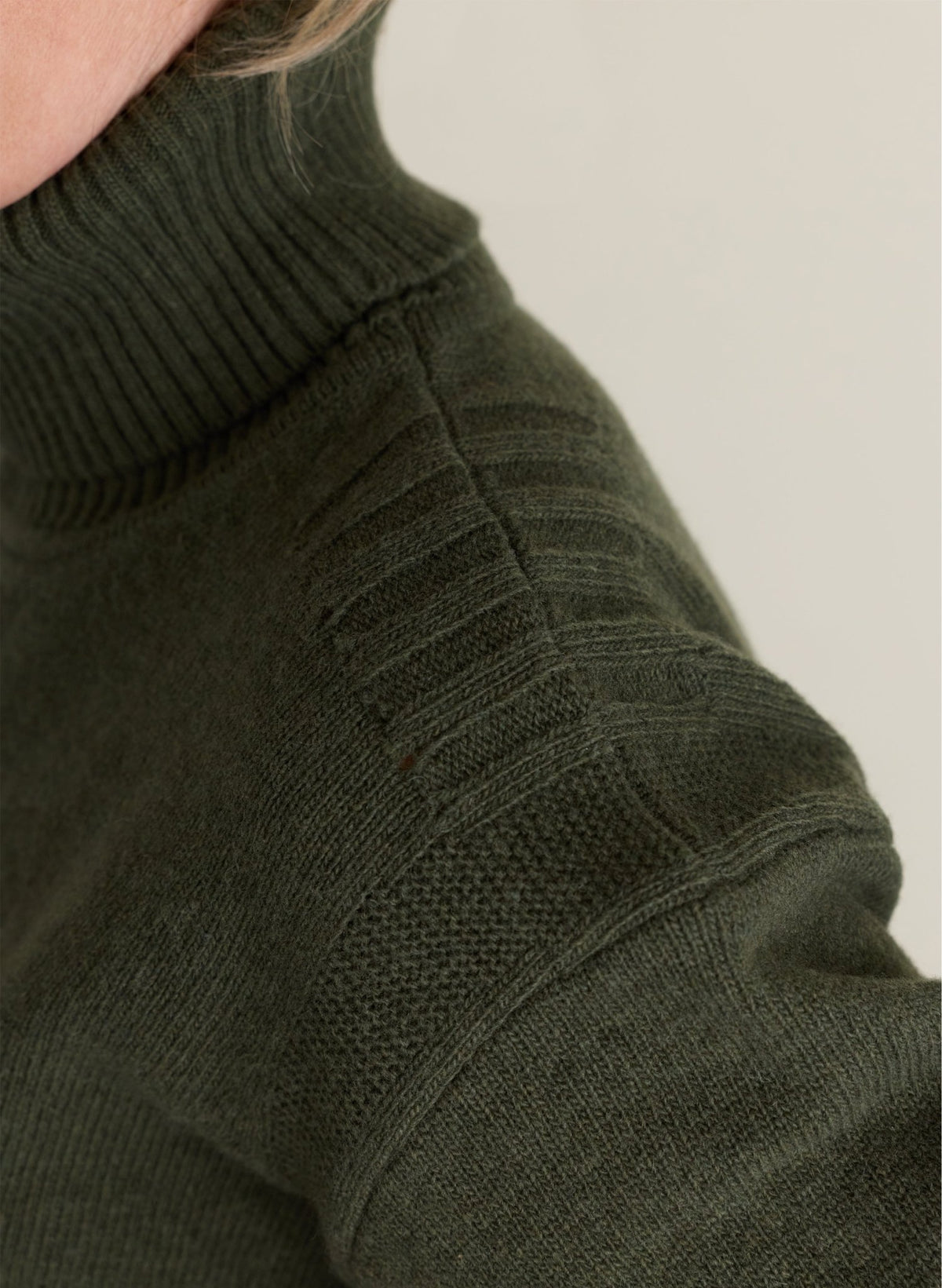 Myrtle Longline Knit Jumper - Deep Khaki Baukjen