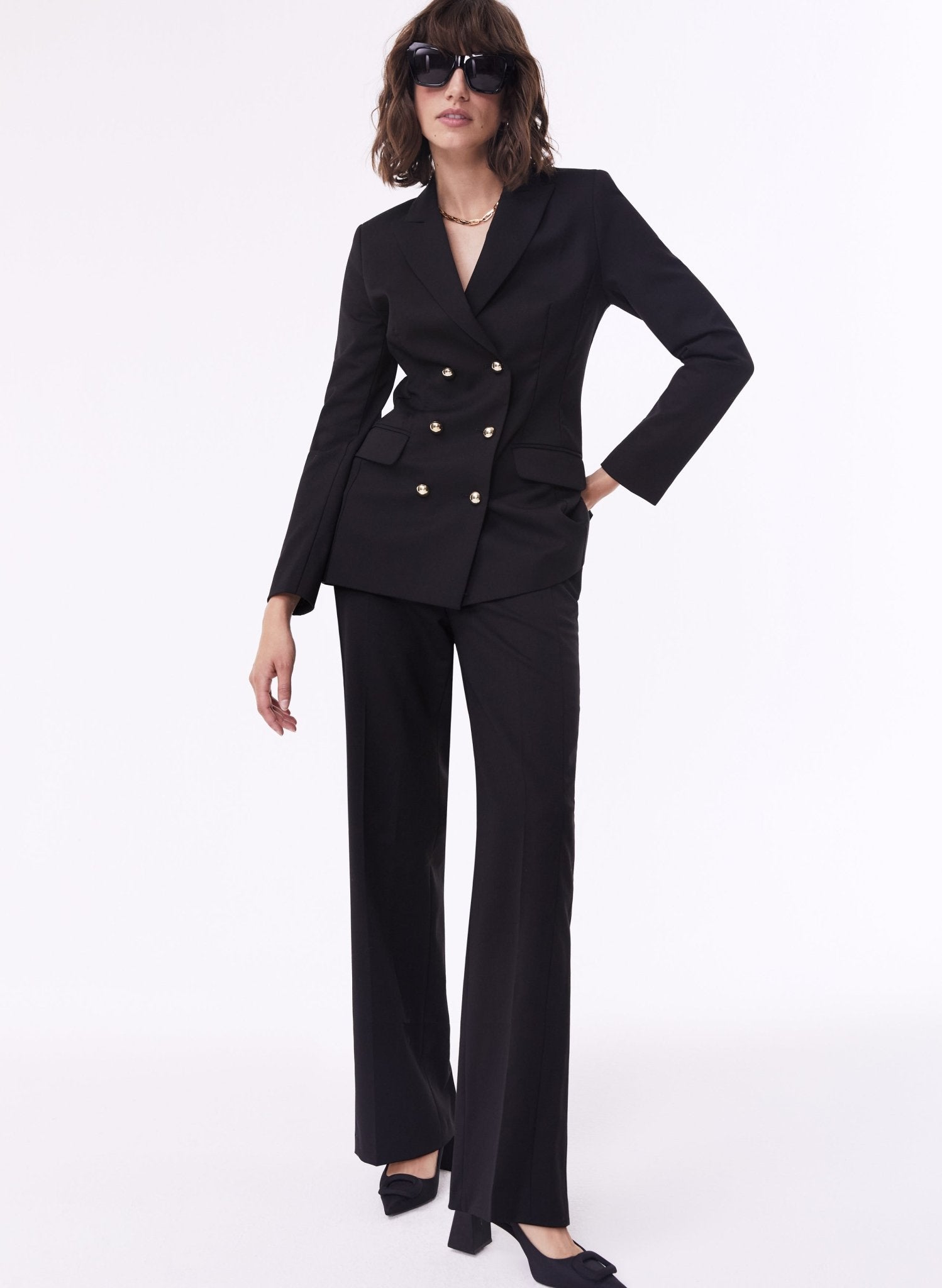 Neve NewLife & Wool Blend Blazer - Caviar Black Baukjen