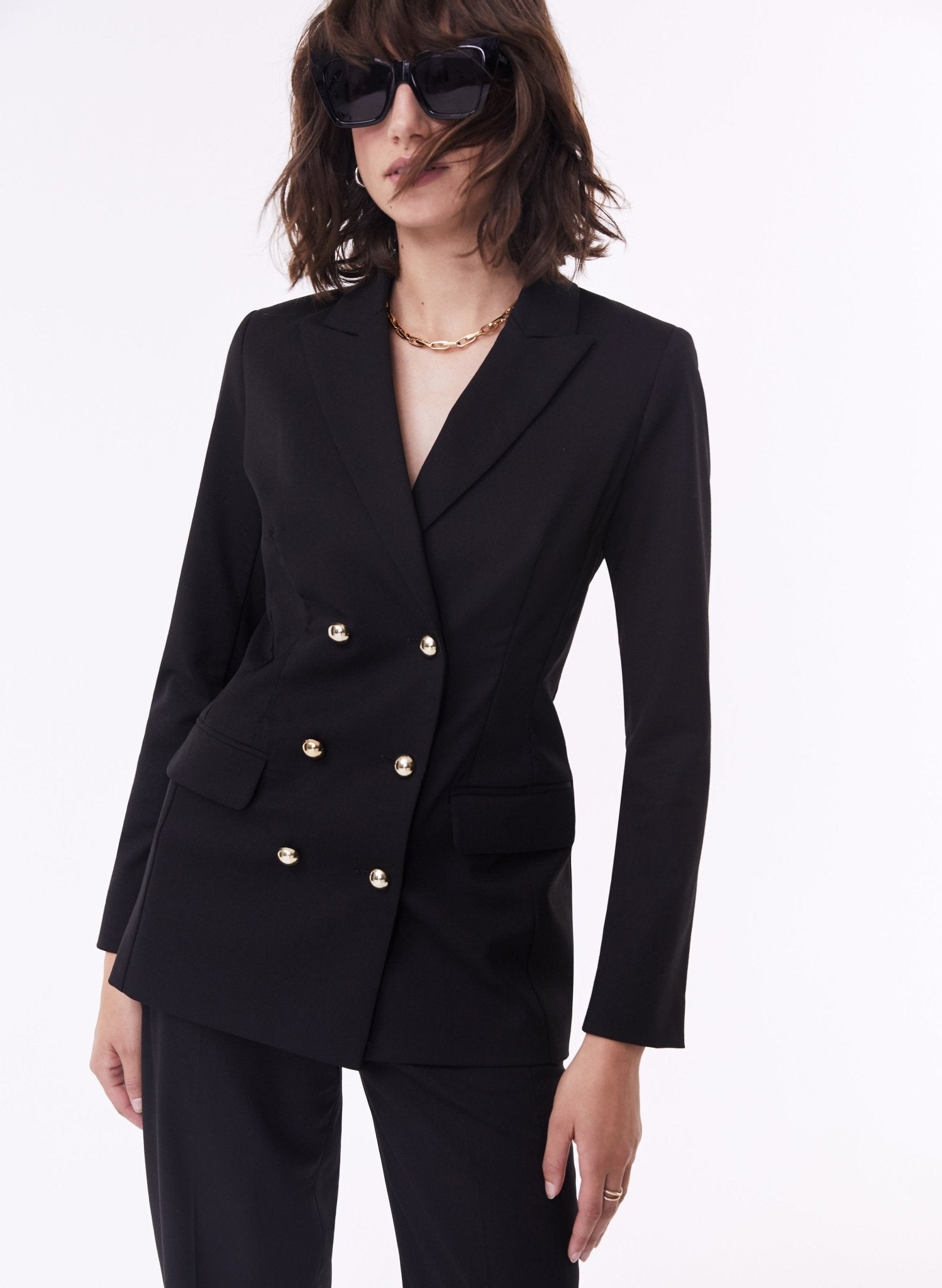 Neve NewLife & Wool Blend Blazer - Caviar Black Baukjen