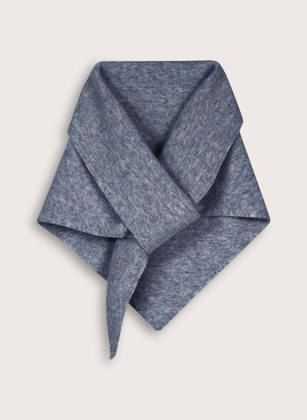 Niamh Wool Blend Triangle Scarf - Grey Marl Baukjen