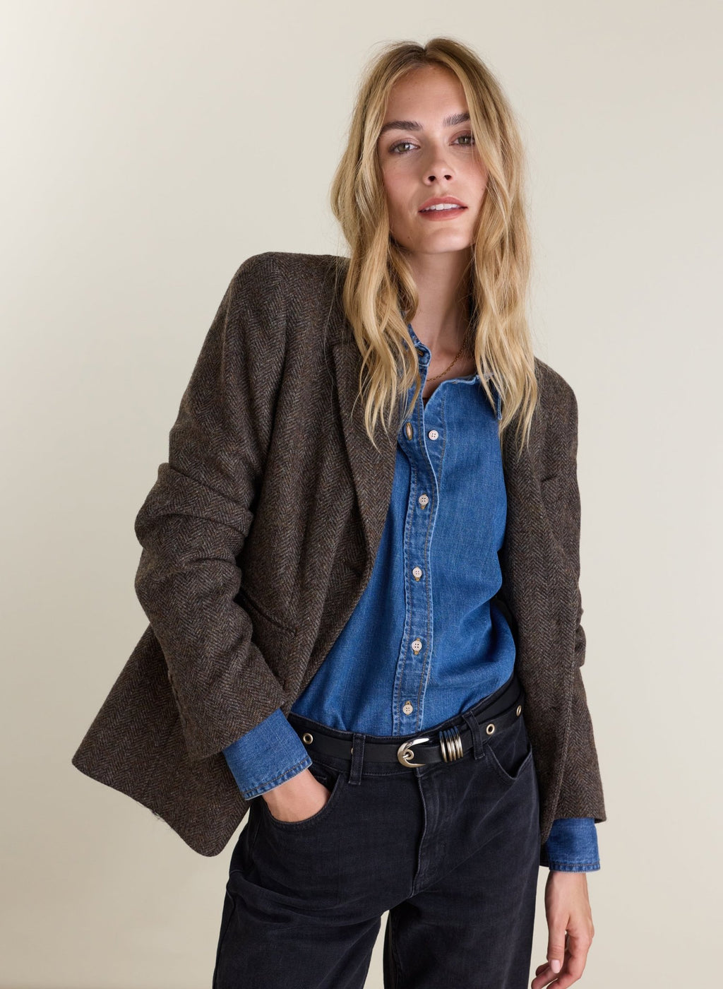 Niki Chambray Shirt - Indigo Baukjen