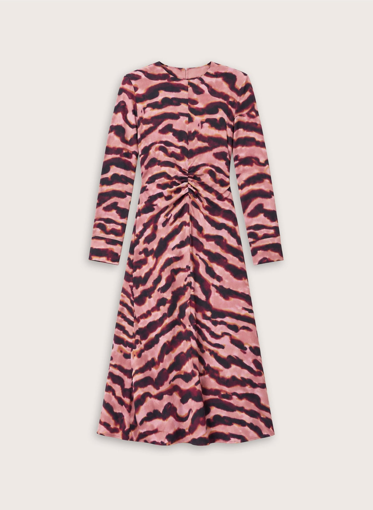 Nivi Fit & Flare Dress - Burgundy Wave Baukjen