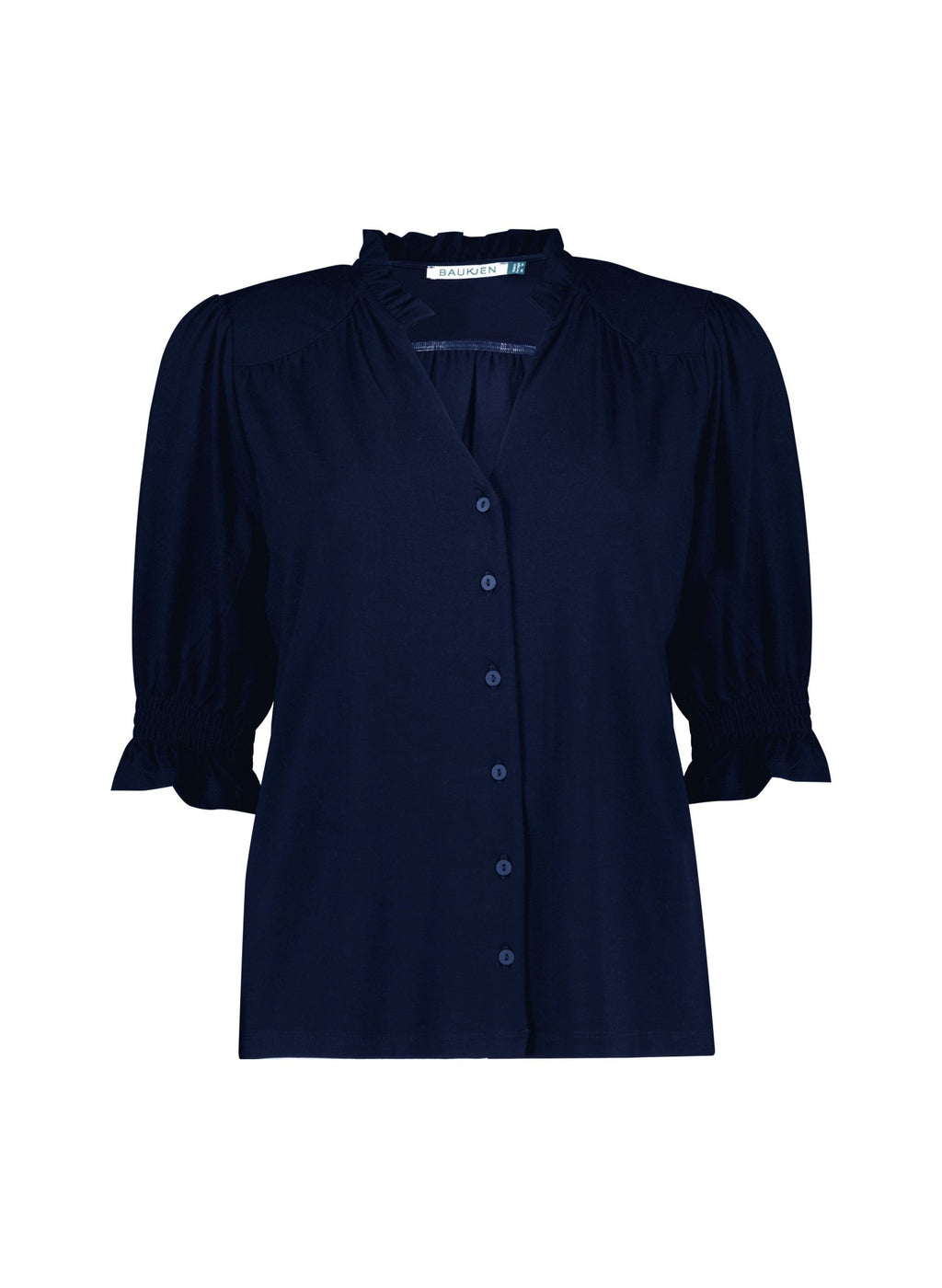 Noa Short Sleeve Blouse - Classic Navy Baukjen