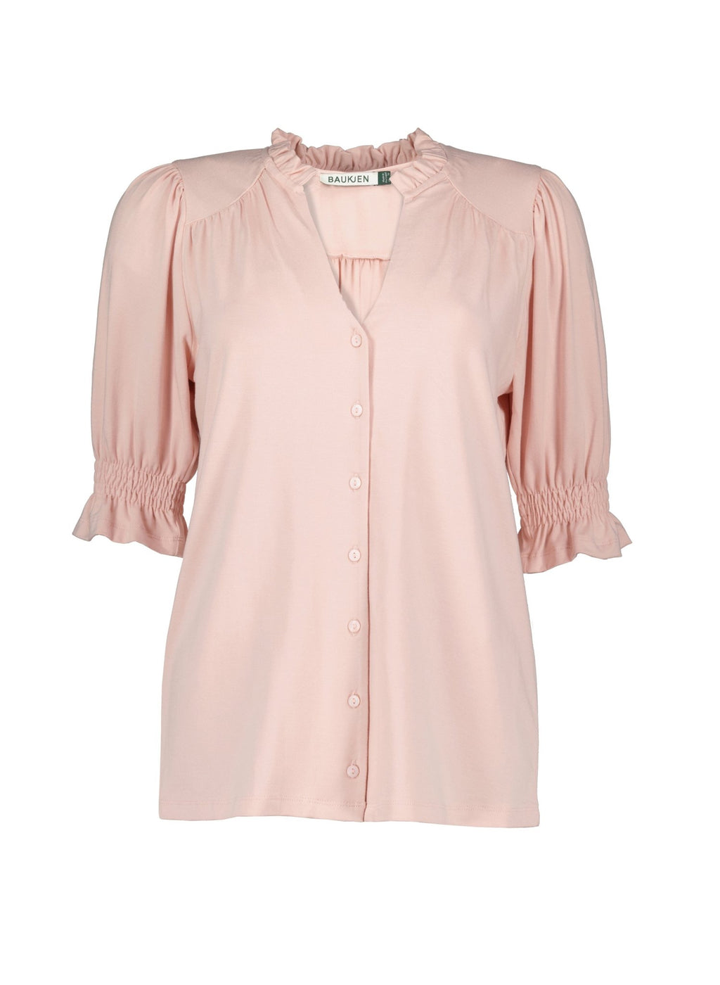 Noa Short Sleeve Blouse - Powder Pink Baukjen