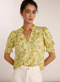 Nolan Printed Blouse - Yellow Trailing Floral Baukjen