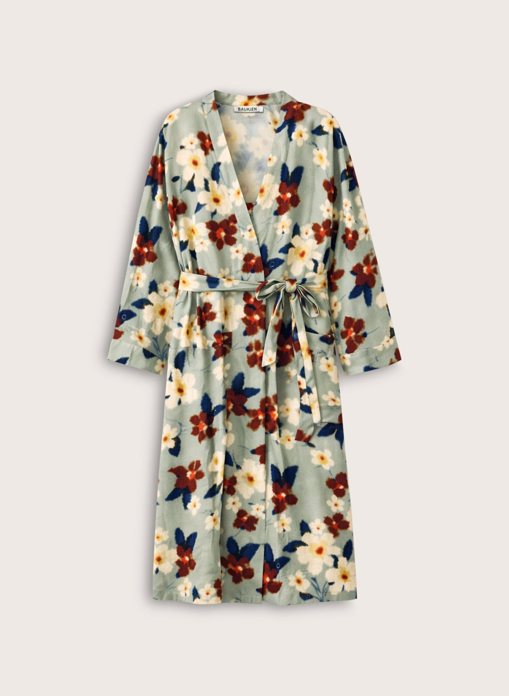 Onassia Printed Robe - Seafoam Japanese Floral Baukjen