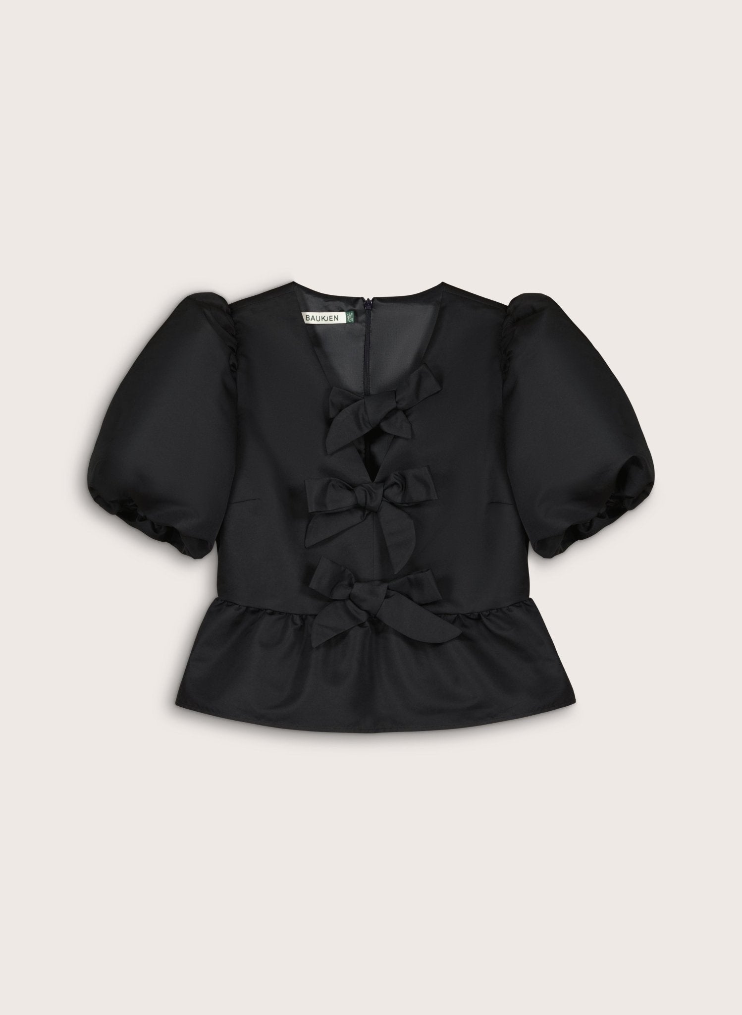 Ophelia Bow Detail Blouse - Caviar Black Baukjen