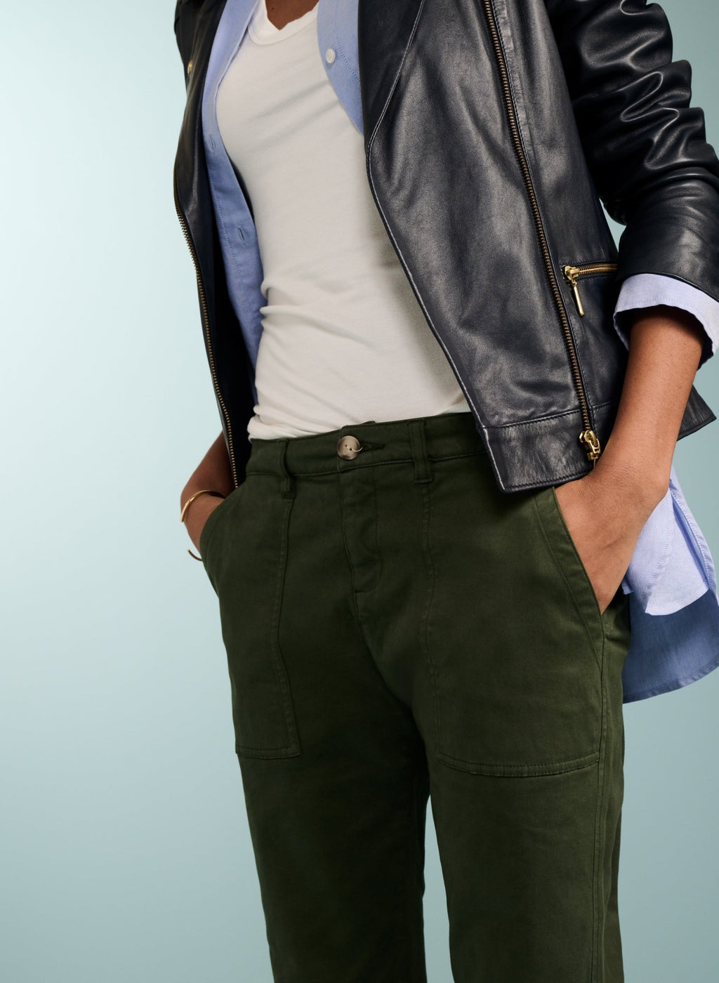 Oralie Organic Cotton Cargo Pant - Deep Khaki Baukjen