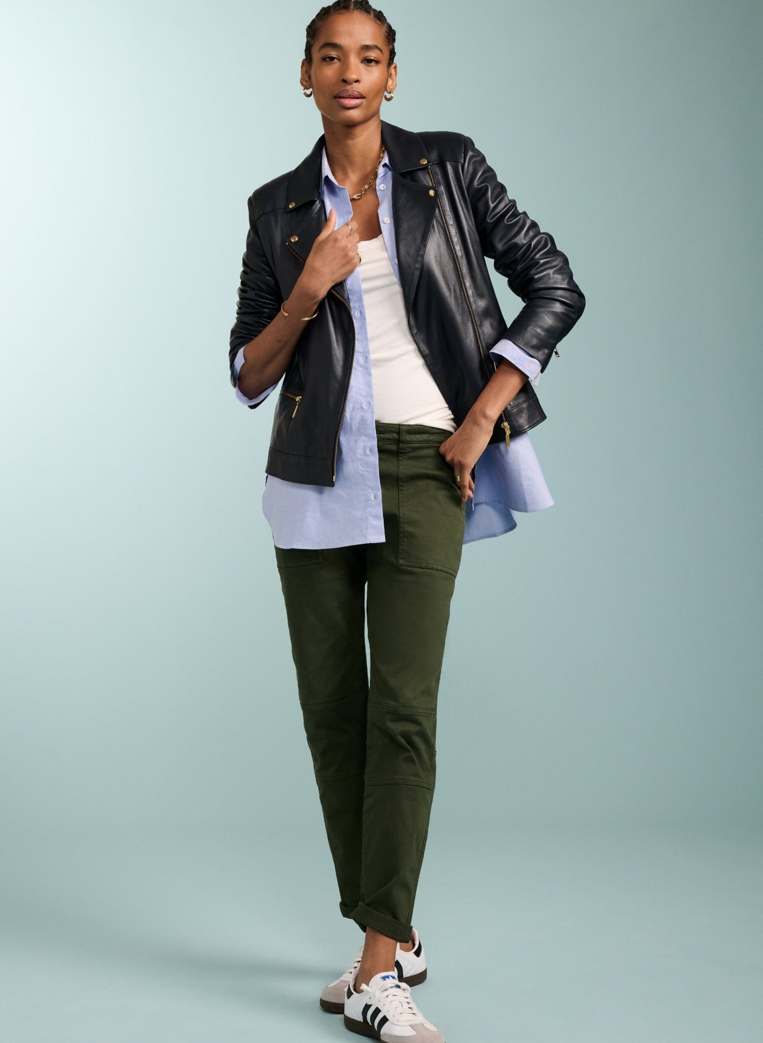 Oralie Organic Cotton Cargo Pant - Deep Khaki Baukjen