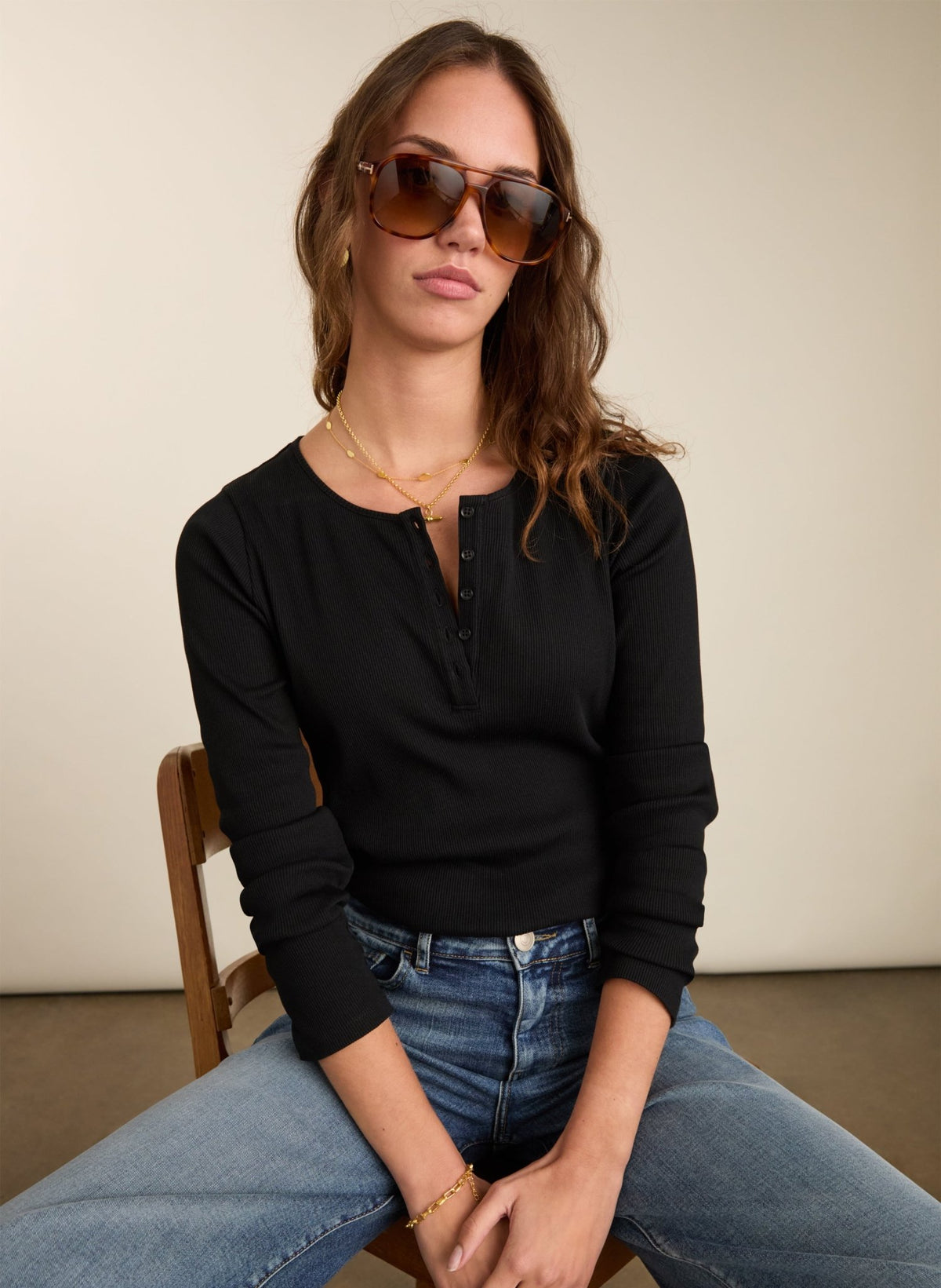 Organic Cotton Henley Top