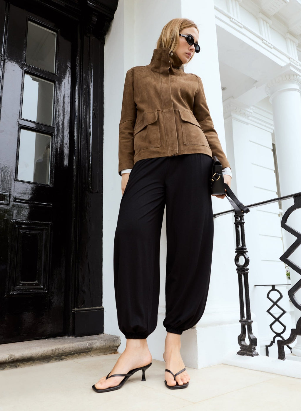 Otis Jersey Balloon Trousers - Caviar Black Baukjen