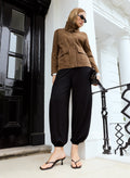Otis Jersey Balloon Trousers - Caviar Black Baukjen