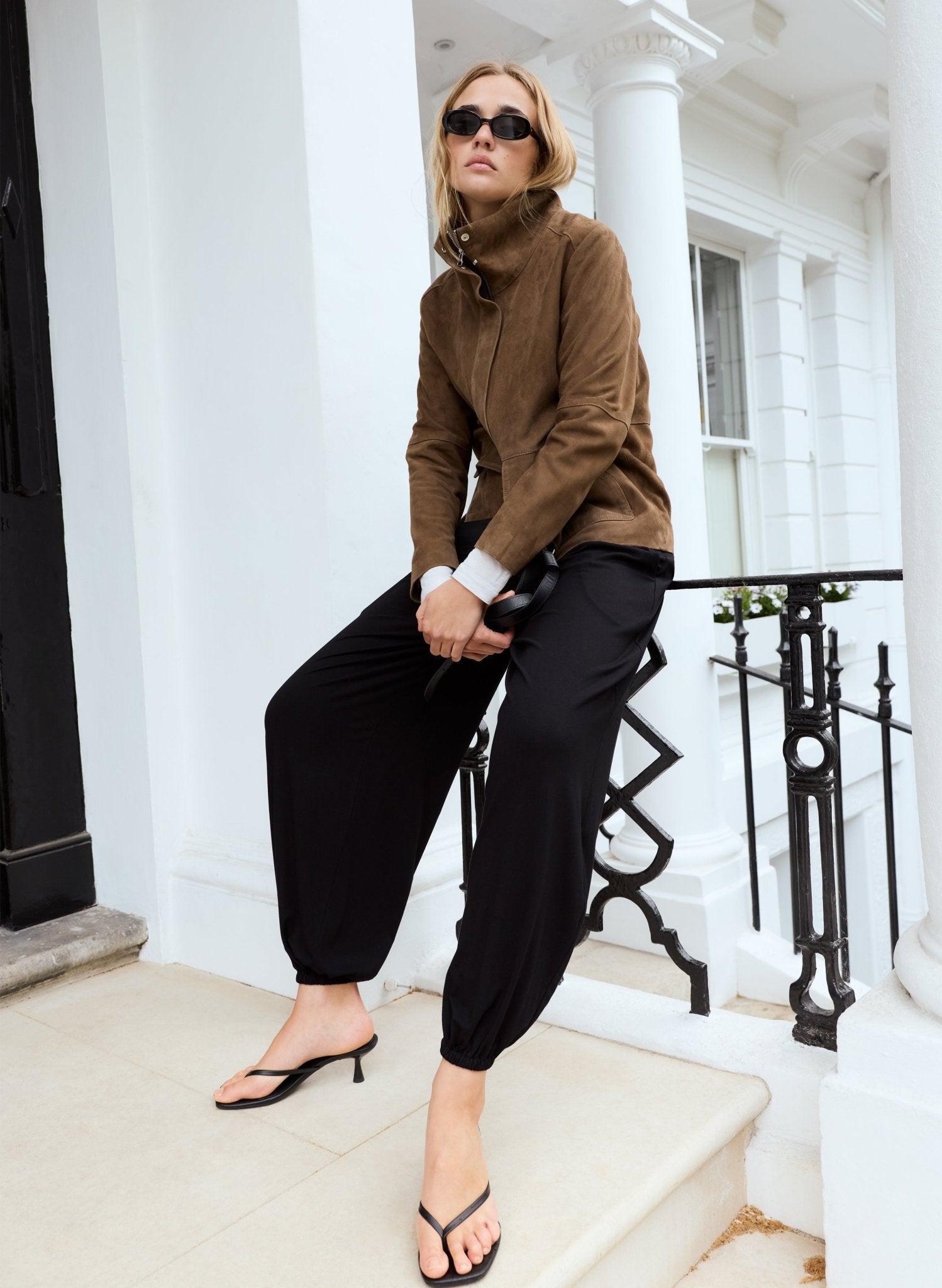 Otis Jersey Balloon Trousers - Caviar Black Baukjen