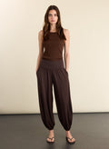 Otis Jersey Balloon Trousers - Dark Chocolate Baukjen