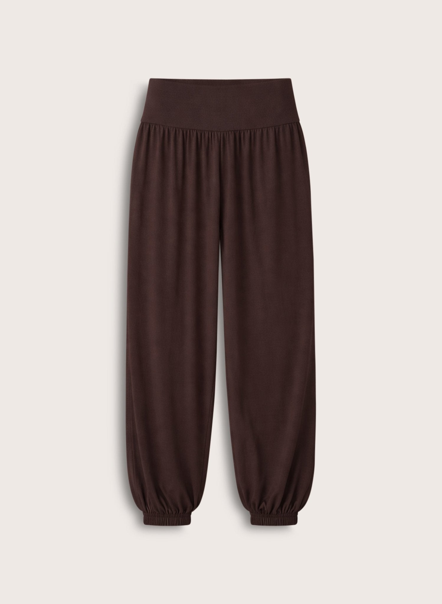 Otis Jersey Balloon Trousers - Dark Chocolate Baukjen