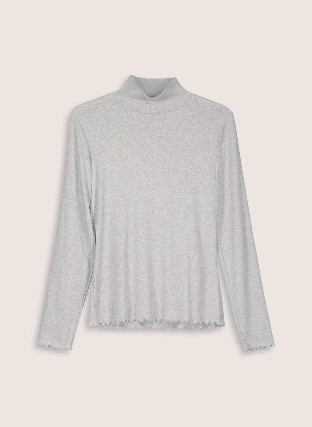 Paige Luxe Turtleneck Top - Grey Marl Baukjen
