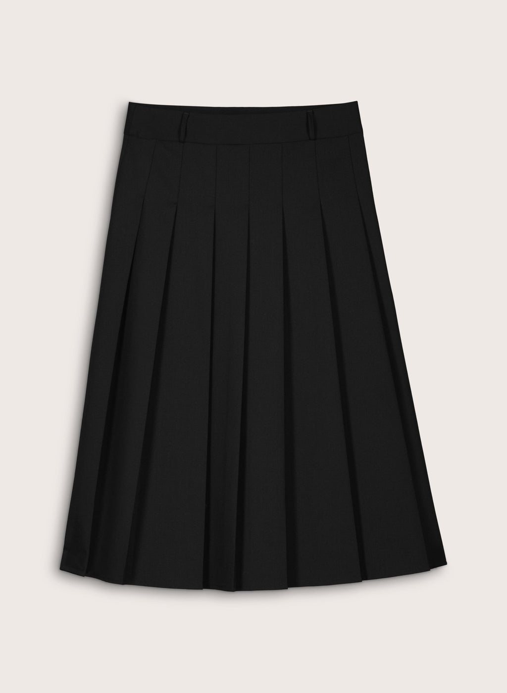 Pam Wool Blend Pleated Midi Skirt - Caviar Black Baukjen