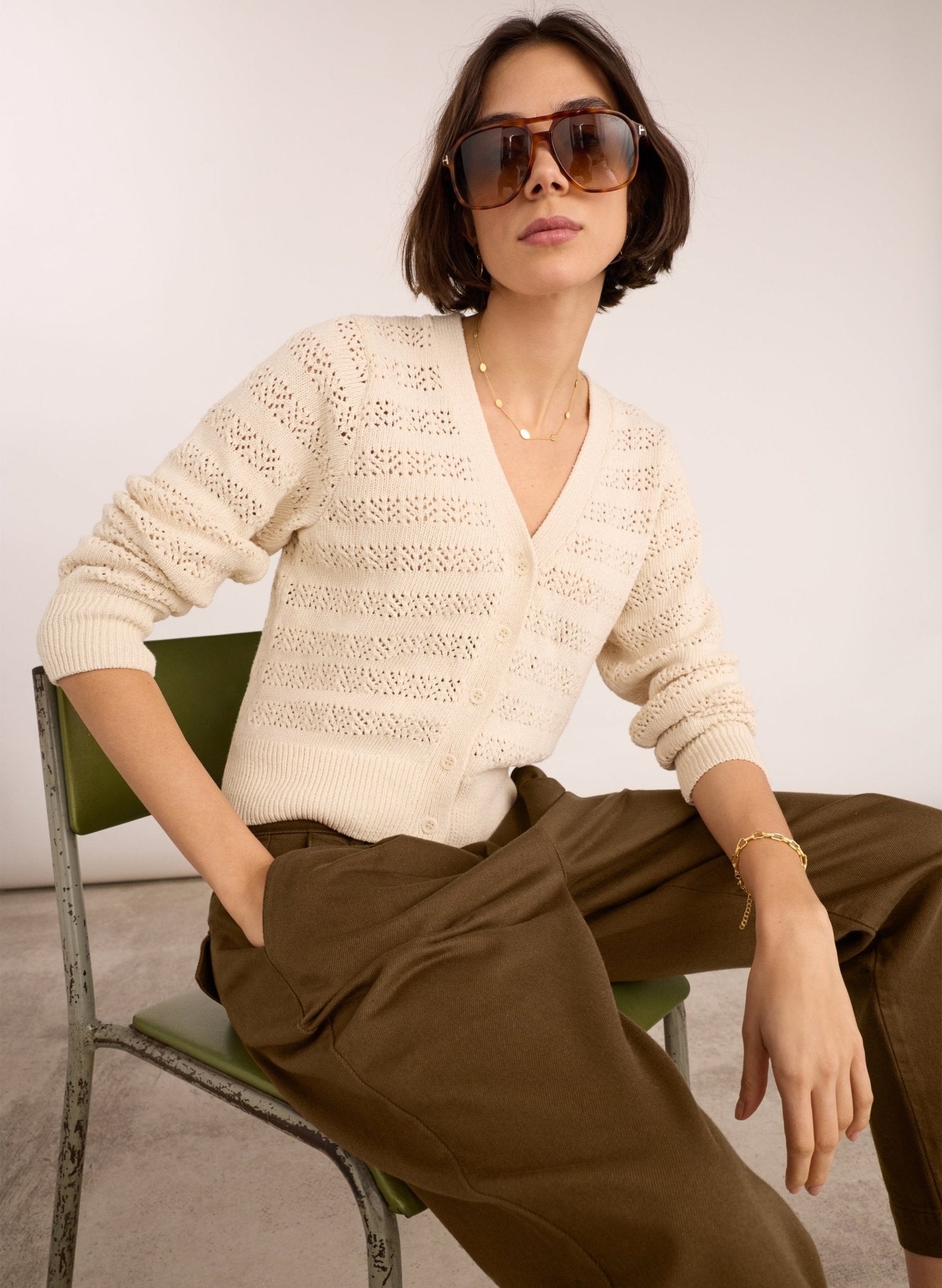 Paola Organic Cotton Chino - Milk Chocolate Baukjen