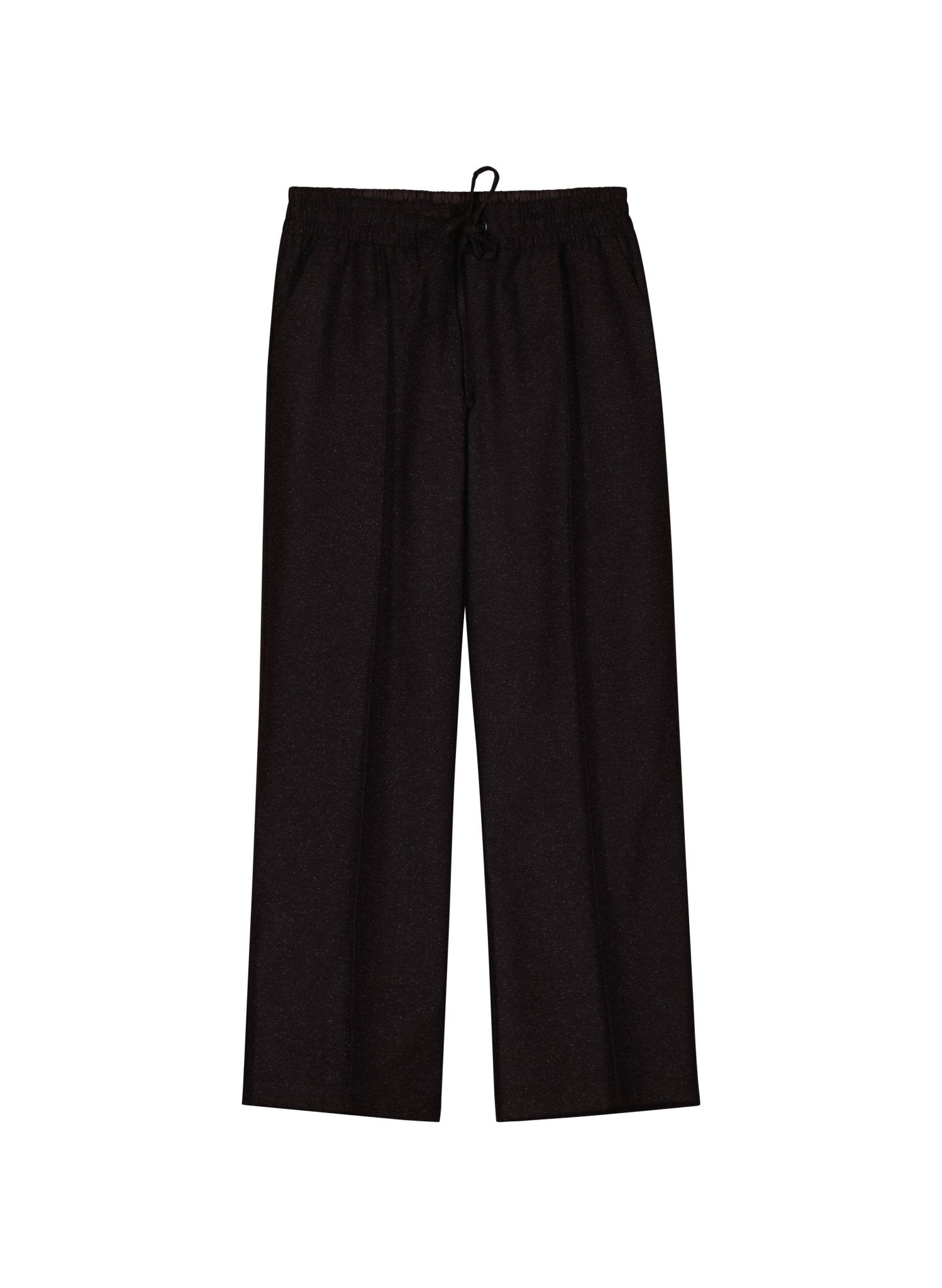 Petite Fera Wool Blend Wide Leg Trousers - Dark Plum Baukjen