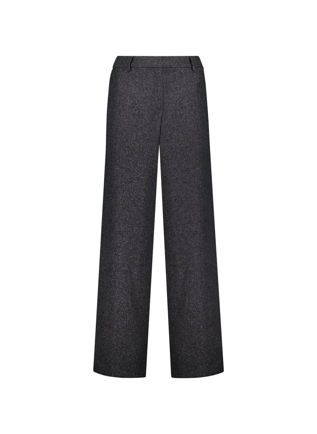 Petite Gwynnie Wool Blend Wide Leg Trousers - Grey Baukjen