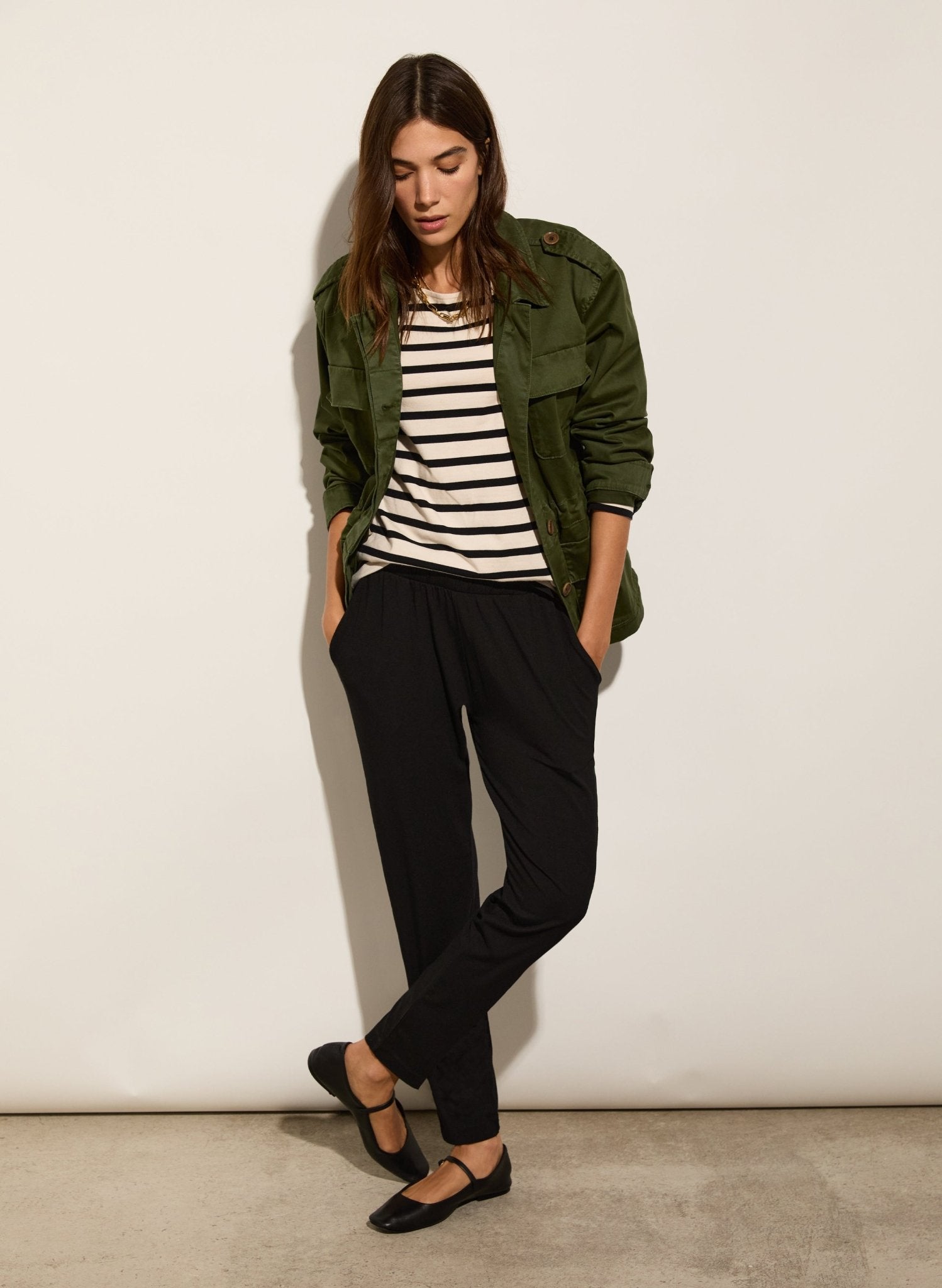 Petite Neath Tapered Trousers - Caviar Black Baukjen