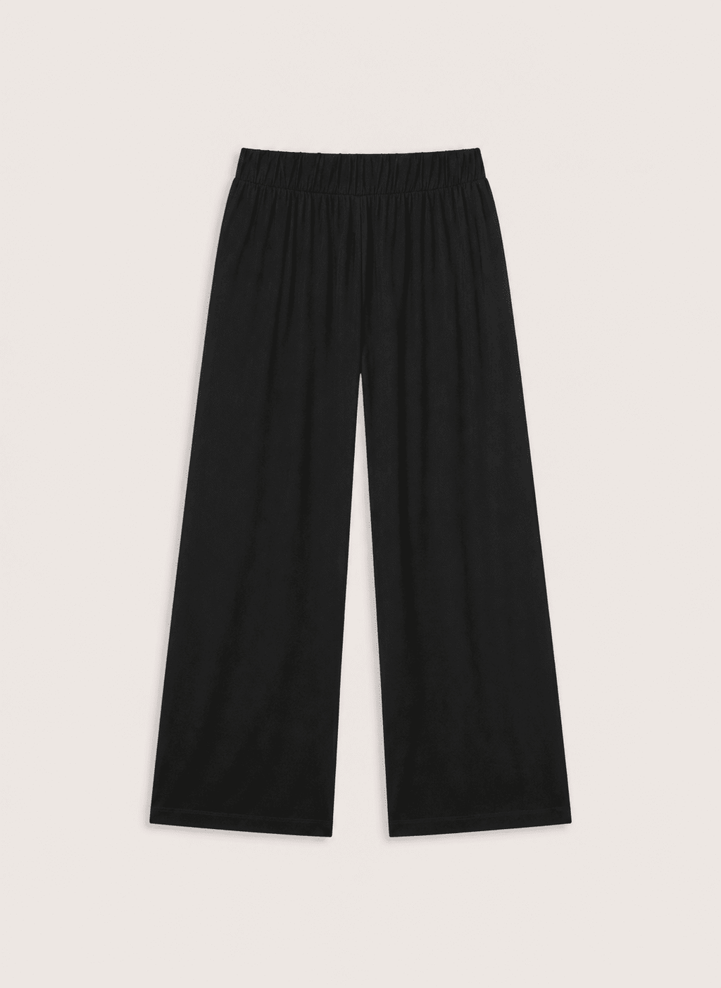 Petite Palazzo Jersey Trousers - Black Baukjen