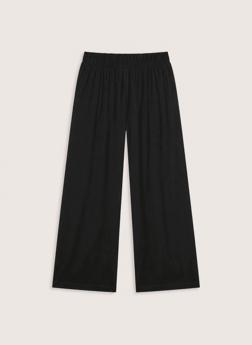 Petite Palazzo Jersey Trousers - Black Baukjen