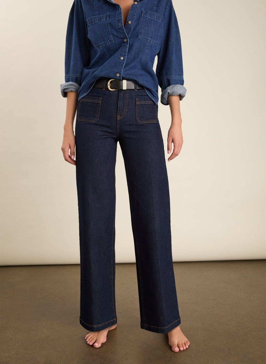 Petite Robyn Organic Cotton Stretch Jeans - Dark Denim Baukjen