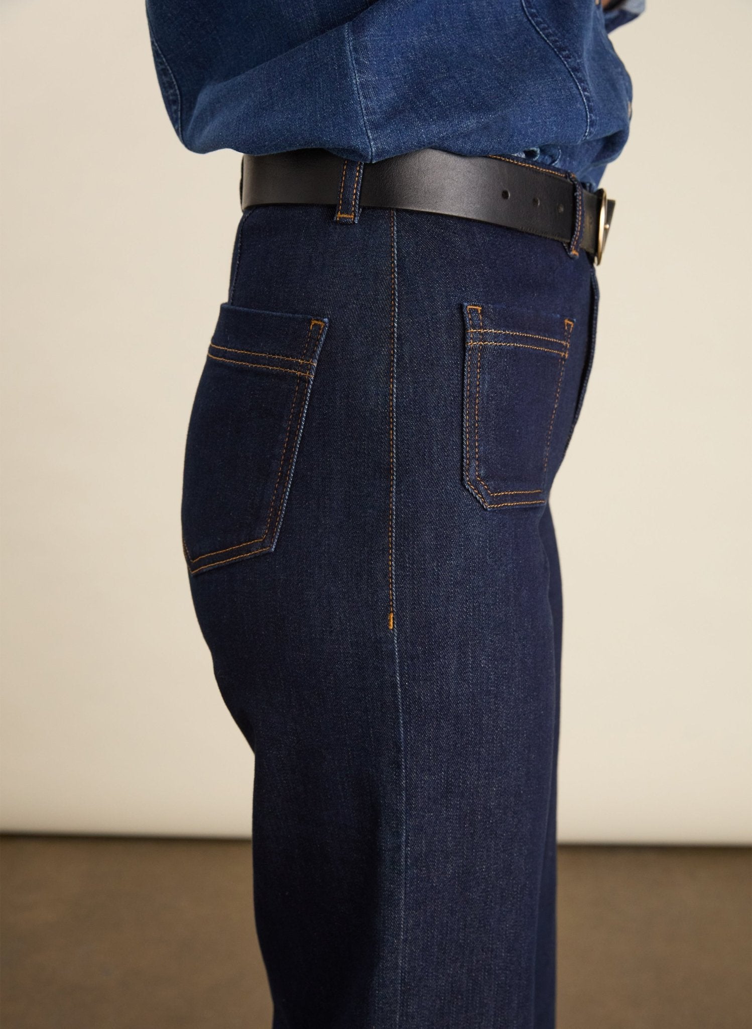 Petite Robyn Organic Cotton Stretch Jeans - Dark Denim Baukjen