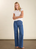 Petite Robyn Organic Cotton Stretch Jeans - Washed Indigo Baukjen