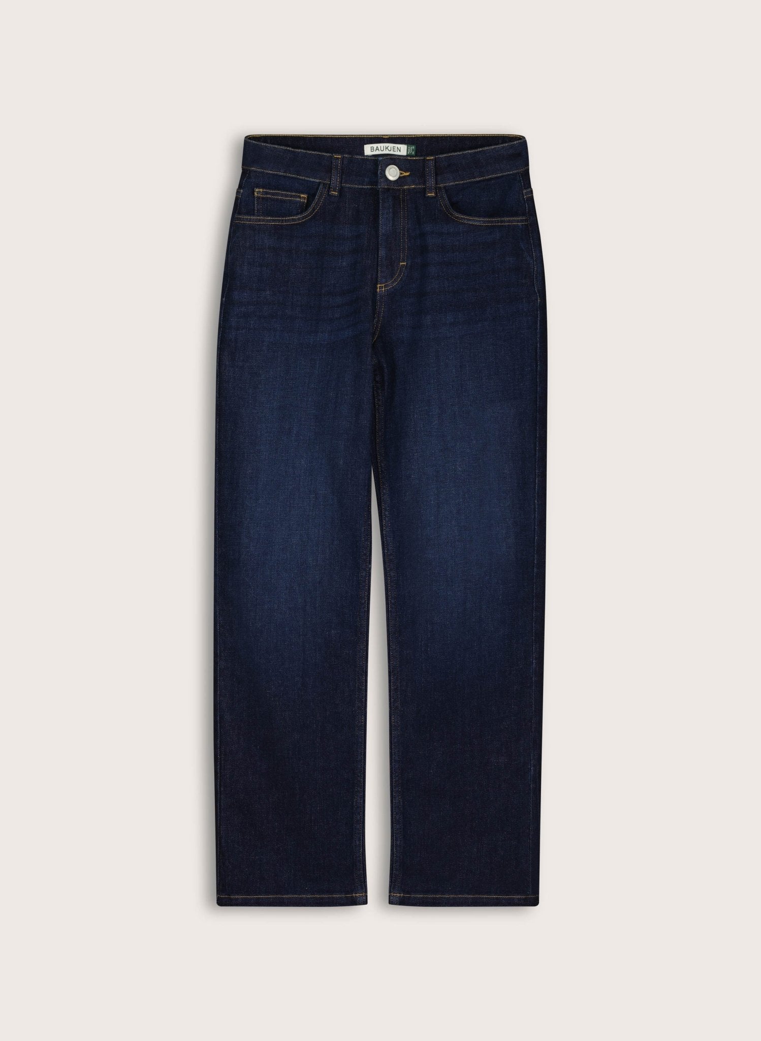 Petite Zenna Organic Cotton Stretch Straight Leg Jeans - Dark Indigo Baukjen