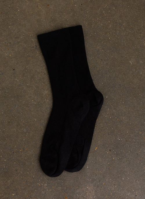 Poppy Organic Cotton Socks - Black Baukjen