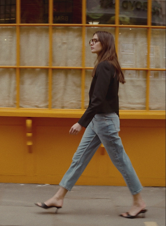 Pelin Wool Blend Cropped Blazer