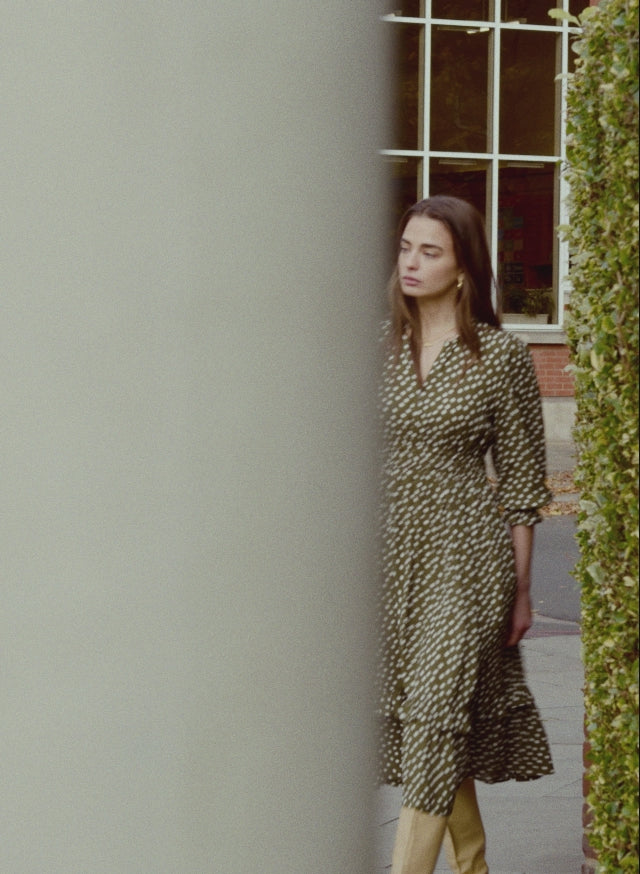 Christine Printed Midi Dress