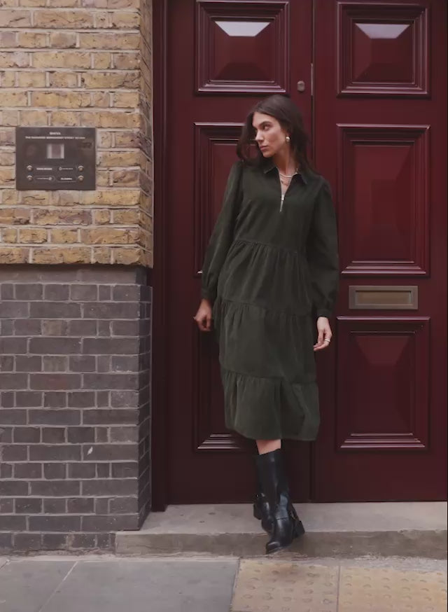 Jean Organic Corduroy Midi Dress