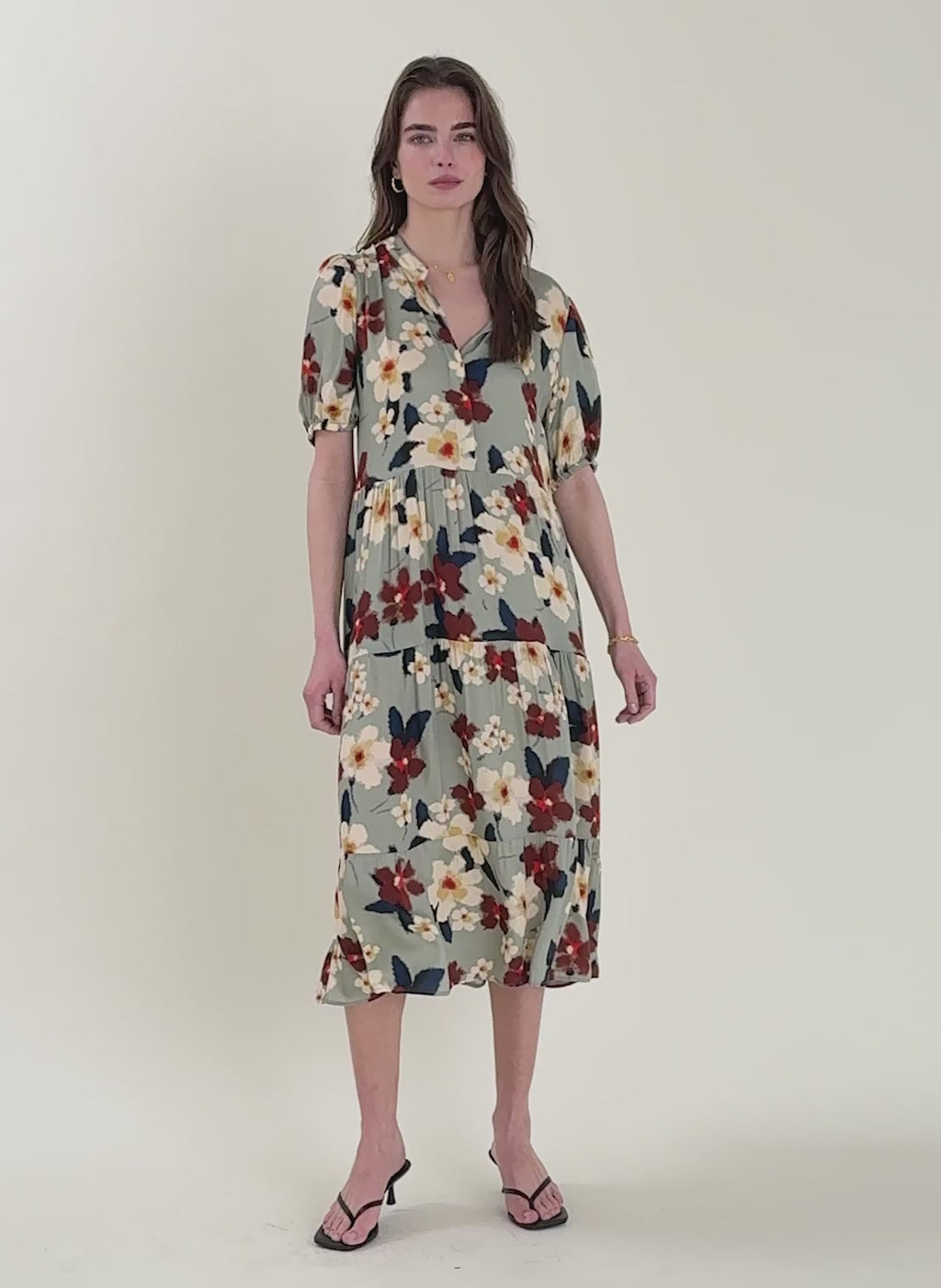 Mariella Printed Midi Dress