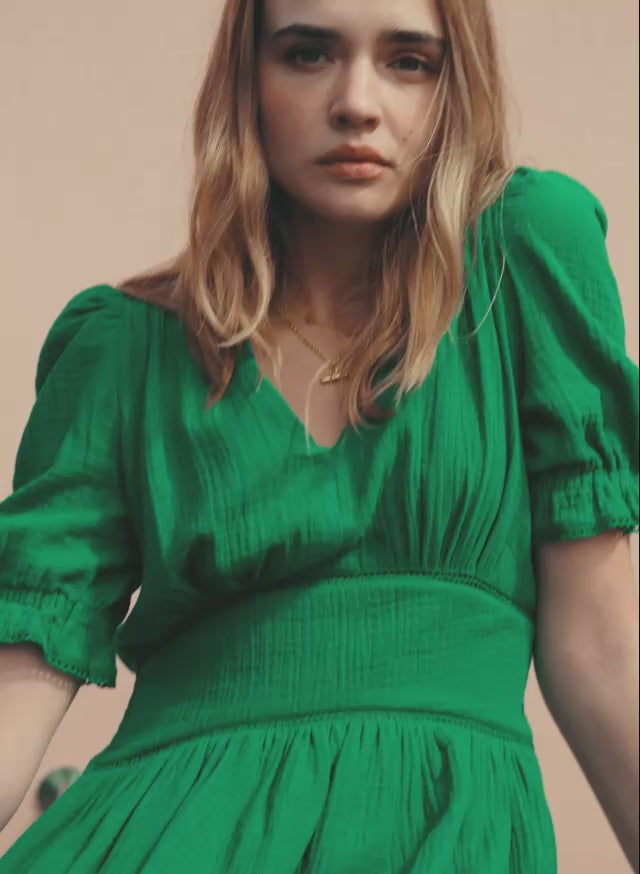 Bella Organic Cheesecloth Midi Dress